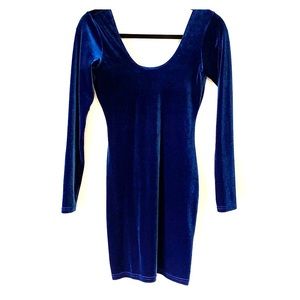 American Apparel Blue Velvet Long Sleeve Mini Med